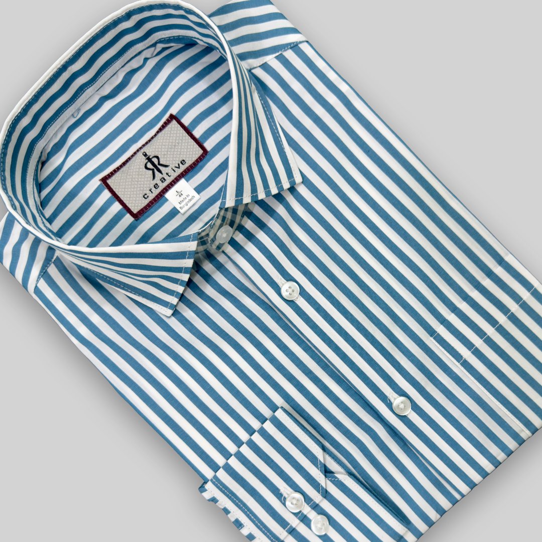 Stripe blue shirt - Image 2
