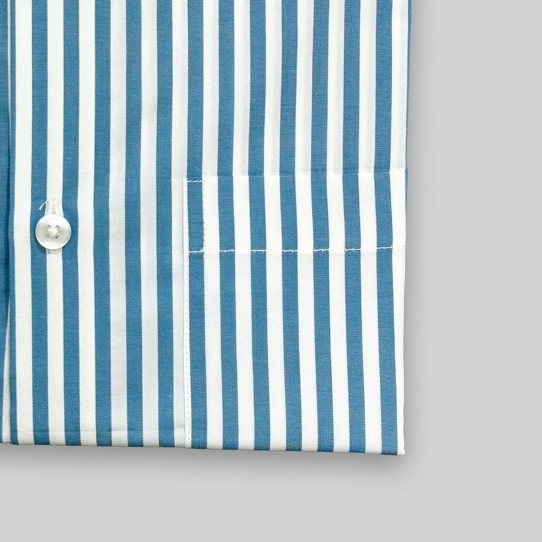 Stripe blue shirt - Image 4