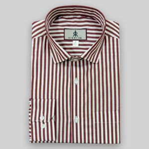 Formal Maroon Stripe Shirt